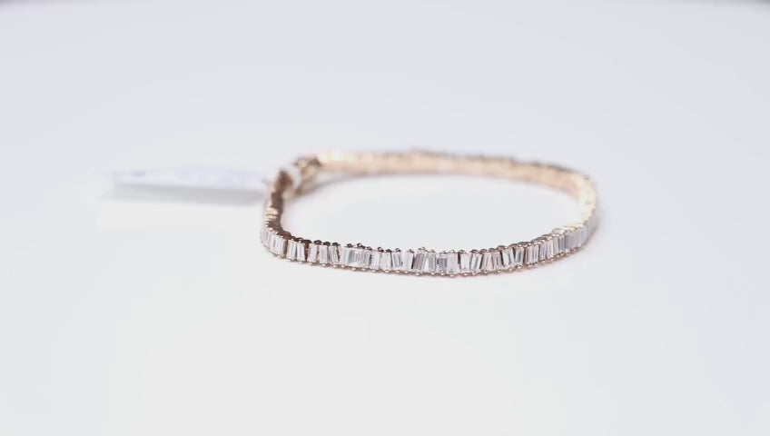 Dancing Baguette Diamond Tennis Bracelet
